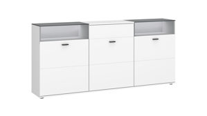 Sideboard Wojcik aus Holz in Weiß Wohnprogramm Rion - Sideboard Alpinweiß - Breite ca. 180 cm
