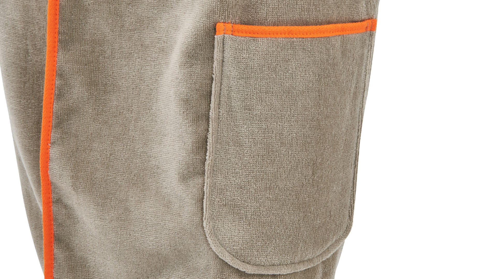 Saunahandtuch Done.® aus Stoff in Grau done.® Sauankilt taupefarbene Baumwolle – ca. 80 x 140 cm