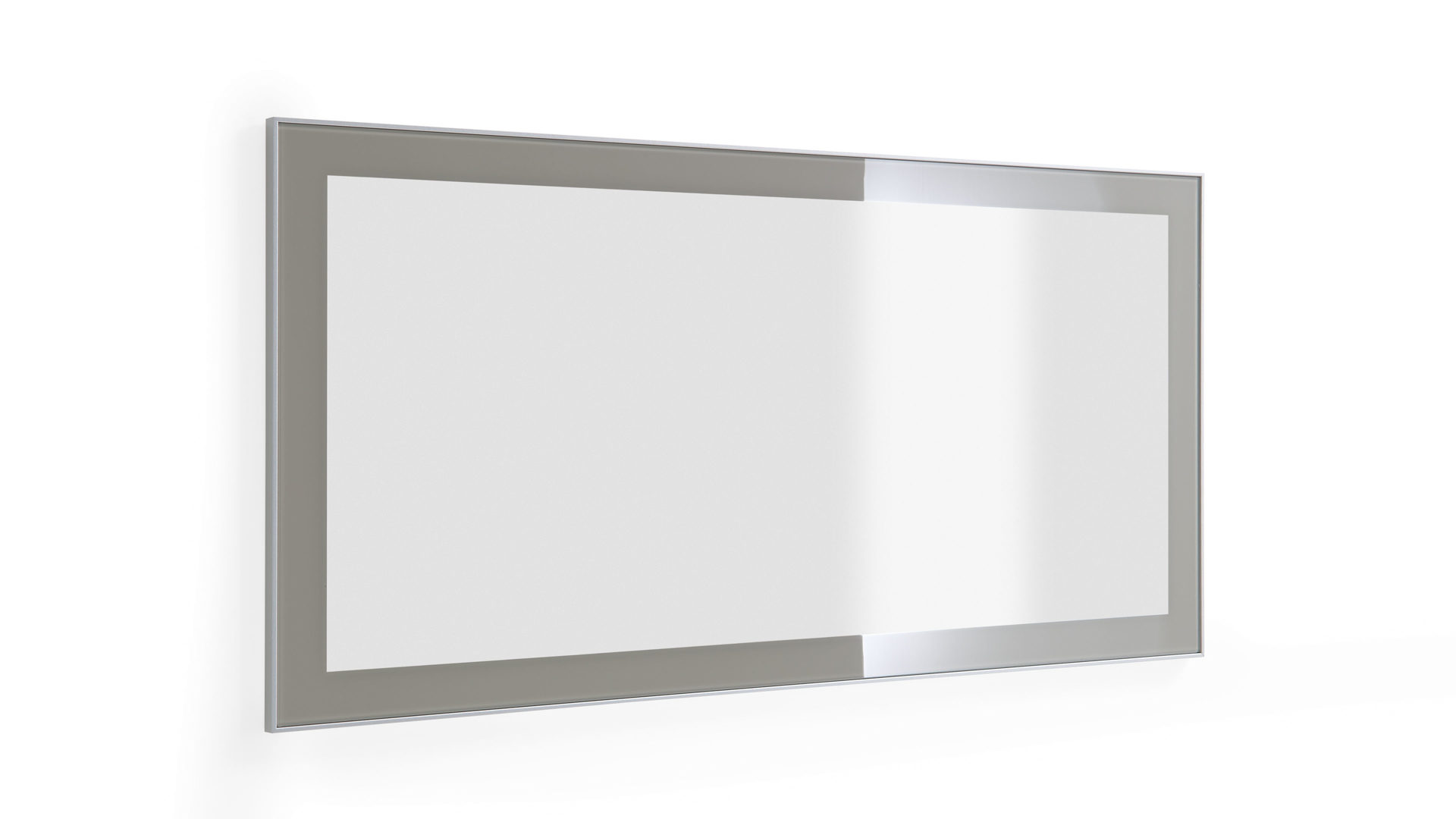 Wandspiegel Voss möebel aus Glas in Braun VOSS MÖBEL Wandspiegel Santina bzw. Garderobenmöbel taupefarbenes Glas – ca. 120 x 60 cm