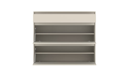 Garderobe Wojcik aus Holz in Beige Garderobenprogramm Zapato - Schuhkommode Cashmere - ca. 112 x 98 cm