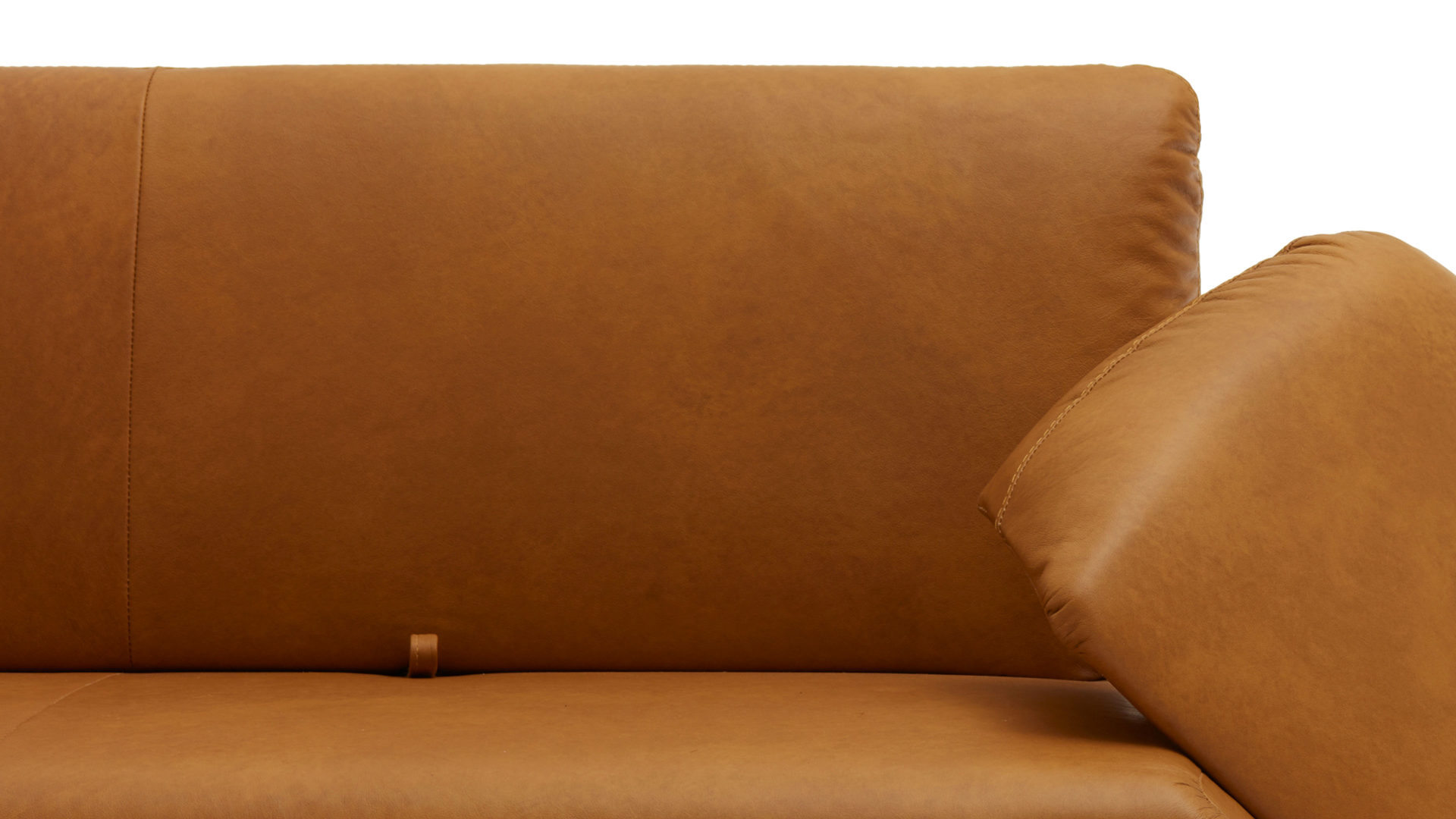 Polsterbank combinessa aus Leder in Orange Combinessa Genzo - Solobank mit Funktion curcumafarbenes Leder Cloud & schwarzes Metall - Länge ca. 238 cm