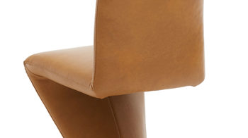 Polsterstuhl combinessa aus Leder in Orange Combinessa Genzo - Dreh-Polsterstuhl curcumafarbenes Leder Cloud
