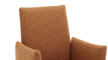 Polsterstuhl combinessa aus Leder in Orange Combinessa Genzo - Dreh-Armlehnstuhl curcumafarbener Webstoff 775-71