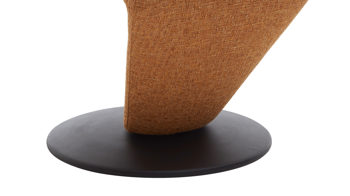 Polsterstuhl combinessa aus Leder in Orange Combinessa Genzo - Dreh-Armlehnstuhl curcumafarbener Webstoff 775-71