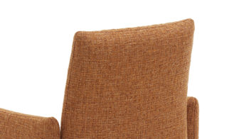 Polsterstuhl combinessa aus Leder in Orange Combinessa Genzo - Dreh-Armlehnstuhl curcumafarbener Webstoff 775-71