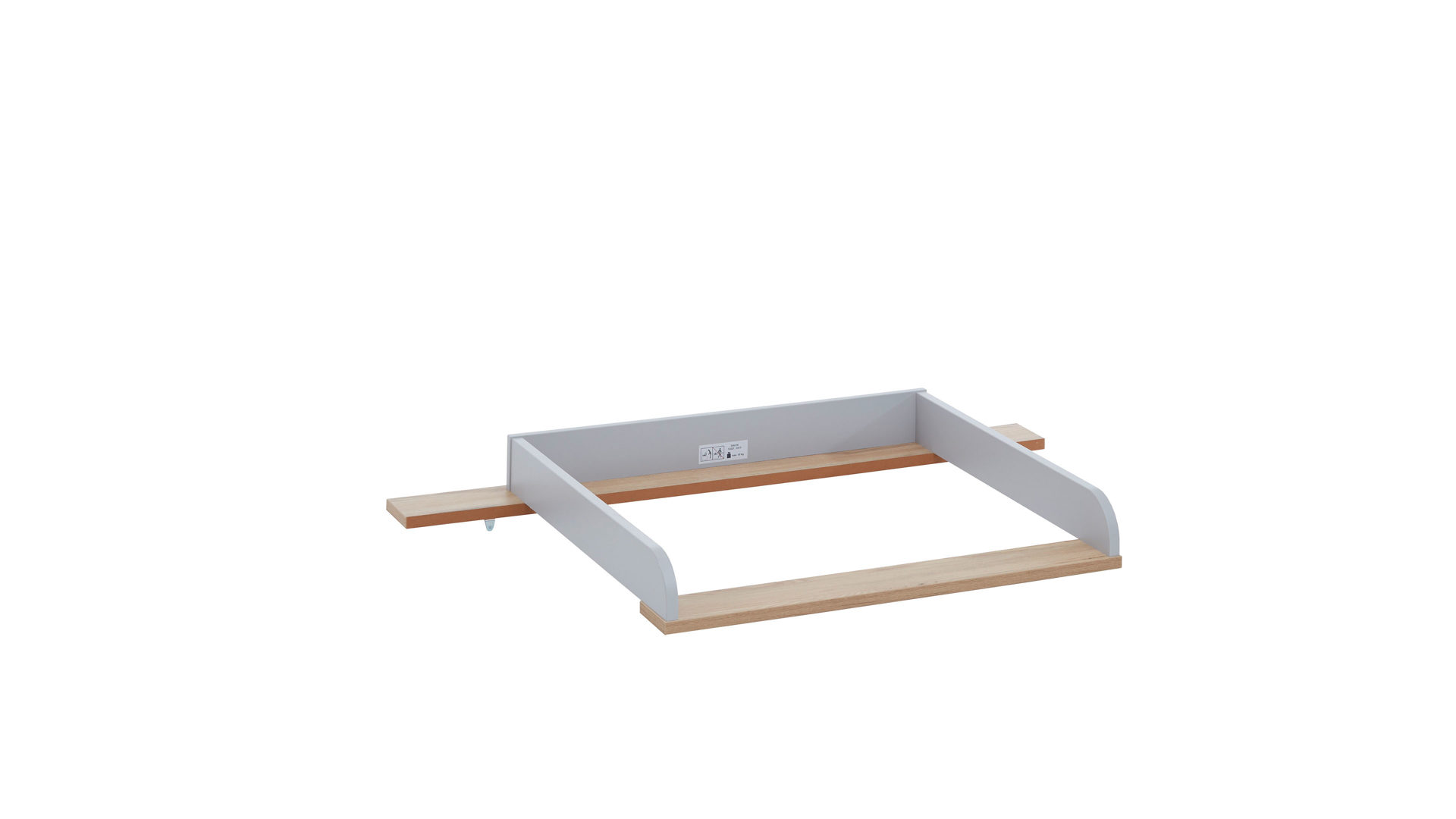 Wickelaufsatz Paidi aus Holz in Hellgrau PAIDI Babyzimmerprogramm Benne - Wickelaufsatz Kieselgrau & Montana Eiche