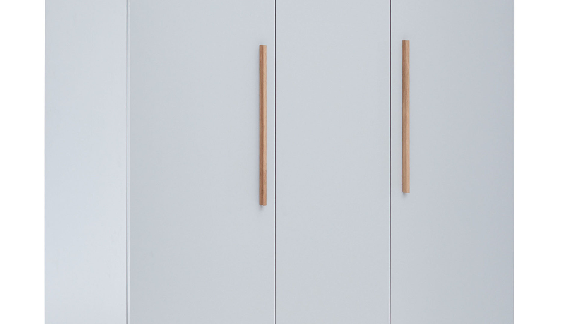 Kleiderschrank Paidi aus Holz in Hellgrau PAIDI Babyzimmerprogramm Benne - Kleiderschrank Kieselgrau & Montana Eiche – drei Türen, Breite ca. 135 cm