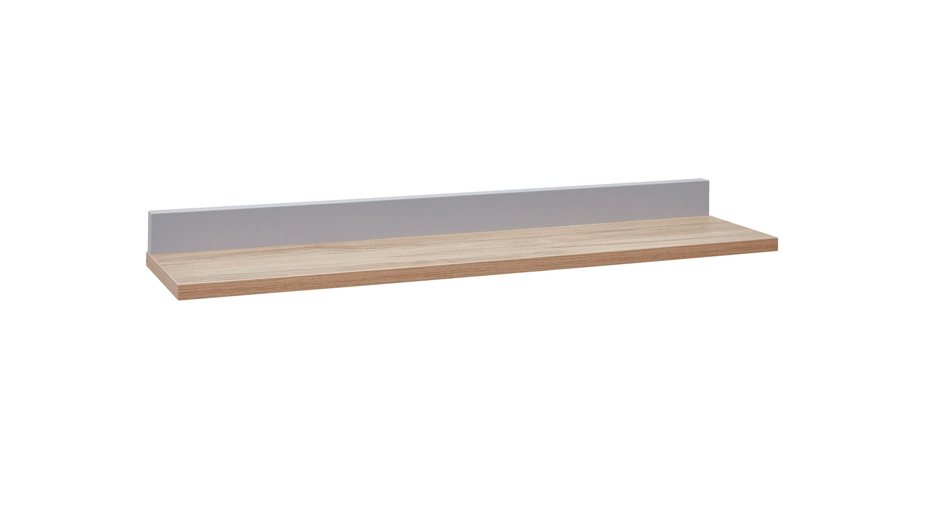 Wandregal Paidi aus Holz in Hellgrau PAIDI Babyzimmerprogramm Benne - Wandregal Kieselgrau & Montana Eiche – Länge ca. 95 cm