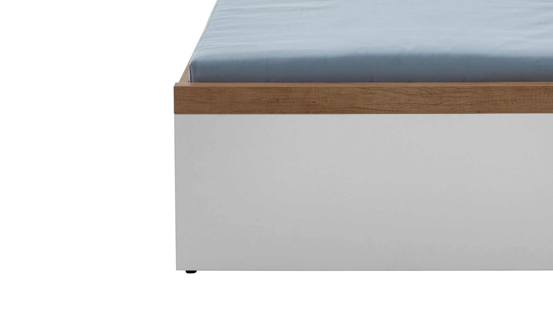 Bettgestell Paidi aus Holz in Weiß PAIDI Jugendzimmerprogramm Oscar - Studioliege Kreideweiß & Nebraska Eiche – Liegefläche ca. 120 x 200 cm