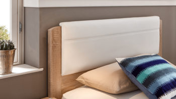 Bettgestell Staud aus Holz in Holzfarben STAUD Smartliving - Bettgestell Sonoma Eiche & Bianco – Liegefläche ca. 120 x 200 cm