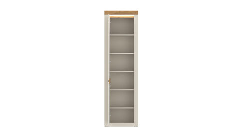 Garderobenschrank Wojcik aus Holz in Beige Garderobenprogramm Naxxar - Garderobenschrank Cashmere & Stein Eiche - ca. 59 x 205 cm