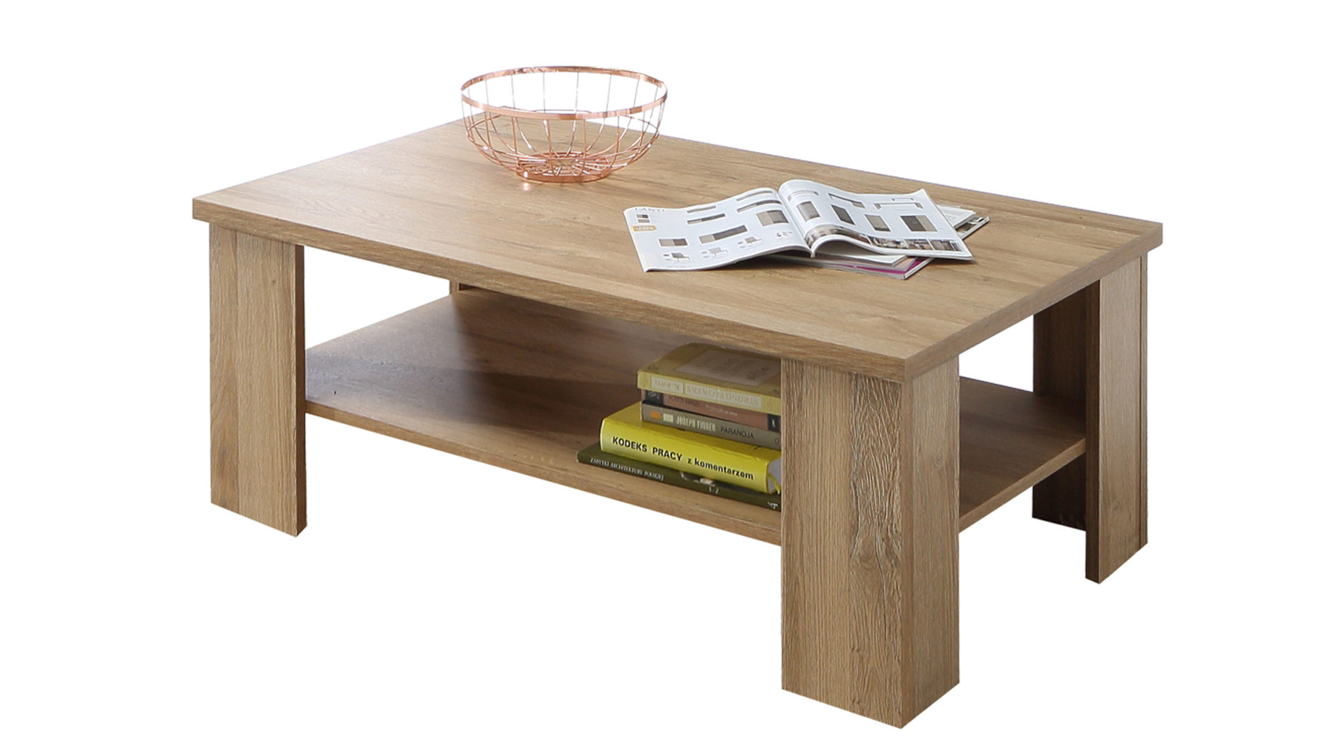 Couchtisch Forte® aus Holz in Holzfarben Couchtisch alteichefarbene Kunststoffoberflächen – ca. 107 x 67 cm
