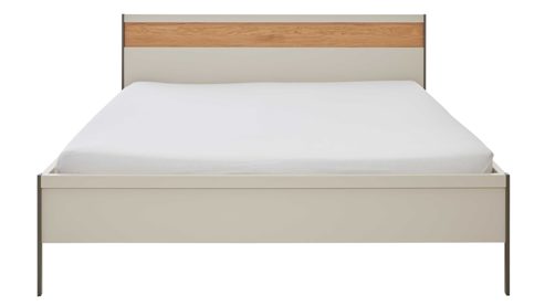 Komplettzimmer Interliving aus Holz in Hellgrau Interliving Schlafzimmer Serie 1035 – Komplettzimmer Champagner & Riffholz - vierteilig