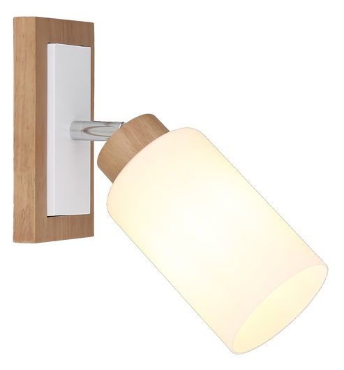 Strahler / Spot Interliving aus Holz in Holzfarben Interliving Leuchten Serie 9357 - Wandstrahler 1 Spot