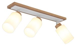 Strahler / Spot Interliving aus Holz in Holzfarben Interliving Leuchten Serie 9357 - Deckenstrahler 3 Spots