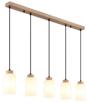 Pendelleuchte Interliving aus Holz in Holzfarben Interliving Leuchten Serie 9357 - Hängeleuchte