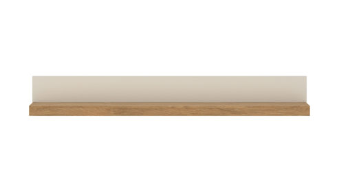 Wandregal Wojcik aus Holz in Beige Wohnprogramm Naxxar - Wandregal Cashmere & Stein Eiche - ca. 194 x 28 cm