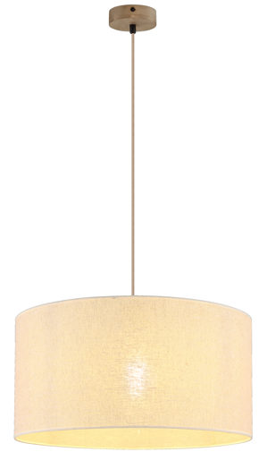 Pendelleuchte Interliving aus Holz in Beige Interliving Leuchten Serie 9358 - Hängeleuchte Einzel