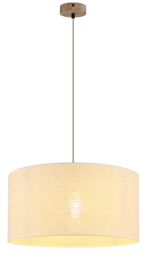 Pendelleuchte Interliving aus Holz in Beige Interliving Leuchten Serie 9358 - Hängeleuchte Einzel