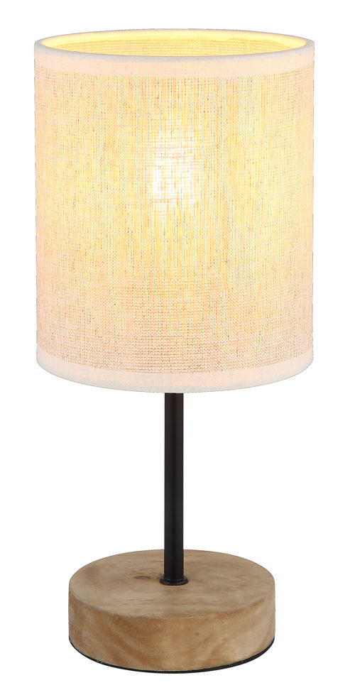 Tischleuchte Interliving aus Holz in Beige Interliving Leuchten Serie 9358 - Tischlampe