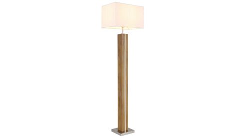 Stehleuchte Interliving aus Holz in Beige Interliving Leuchten Serie 9359 - LED Stehlampe