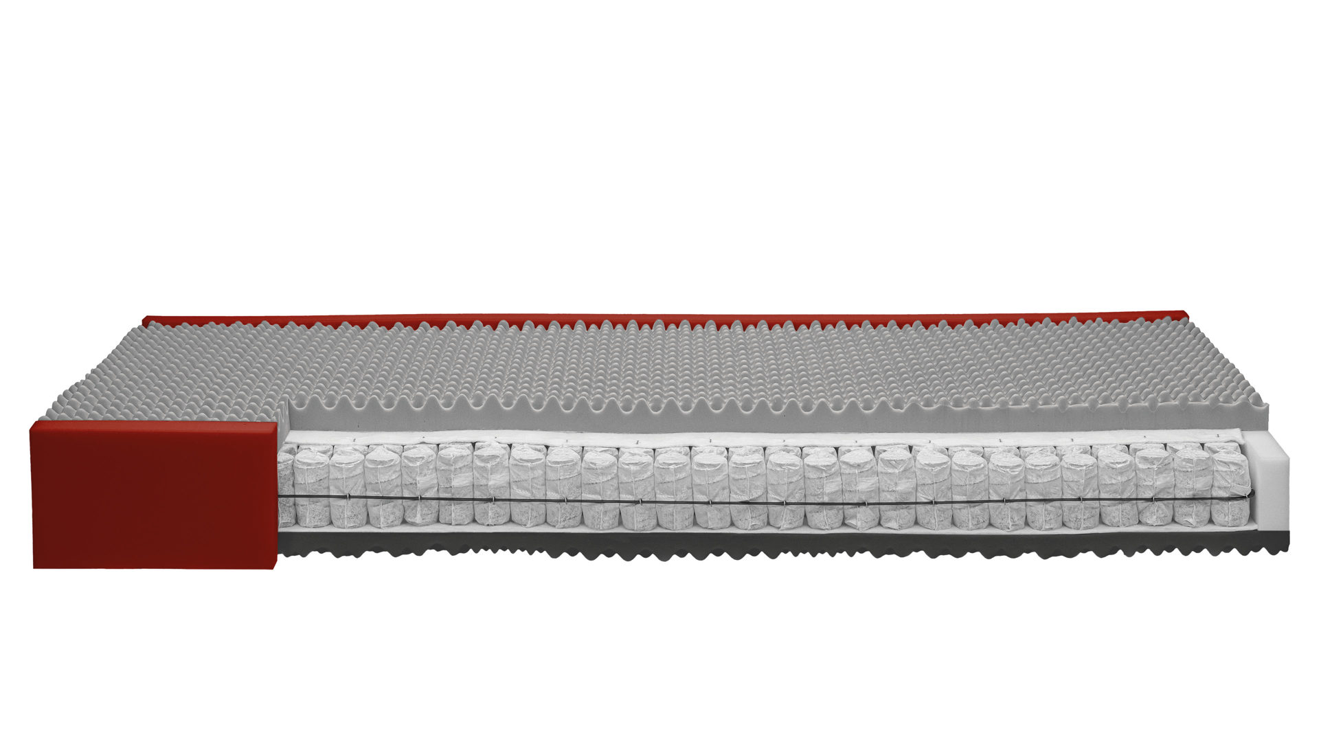 Federkernmatratze Interliving aus Stoff in Weiß Interliving Matratze Medikontur 1913 Taschenfederkern, H2 – Liegefläche ca. 120 x 200 cm