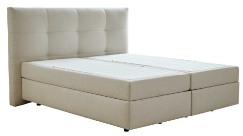 Boxspringbett Interliving aus Stoff in Beige Interliving Boxspringbett Serie 1421 leinenfarbener Stoffbezug Kolga 110 - Liegefläche ca. 180 x 200 cm