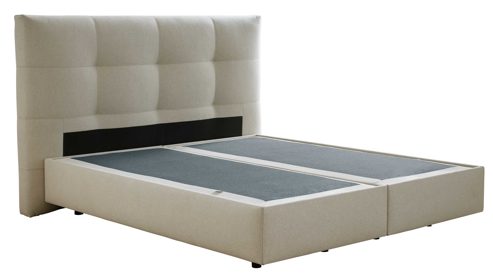 Boxspringbett Interliving aus Stoff in Beige Interliving Boxspringbett Serie 1421 leinenfarbener Stoffbezug Kolga 110 - Liegefläche ca. 180 x 200 cm