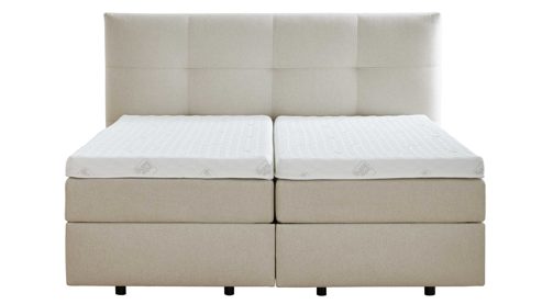Boxspringbett Interliving aus Stoff in Beige Interliving Boxspringbett Serie 1421 leinenfarbener Stoffbezug Kolga 110 - Liegefläche ca. 180 x 200 cm