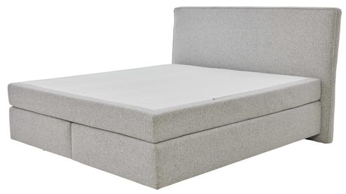 Boxspringbett Interliving aus Stoff in Grau Interliving Boxspringbett Serie 1421 hellgrauer Stoffbezug Pollux 80 - Liegefläche ca. 180 x 200 cm