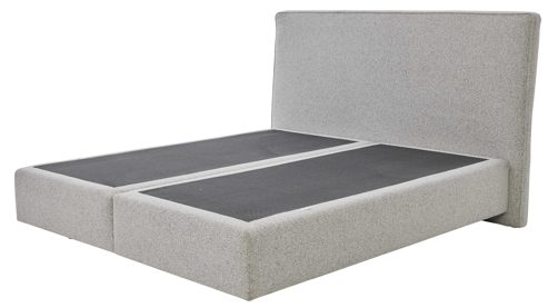 Boxspringbett Interliving aus Stoff in Grau Interliving Boxspringbett Serie 1421 hellgrauer Stoffbezug Pollux 80 - Liegefläche ca. 180 x 200 cm
