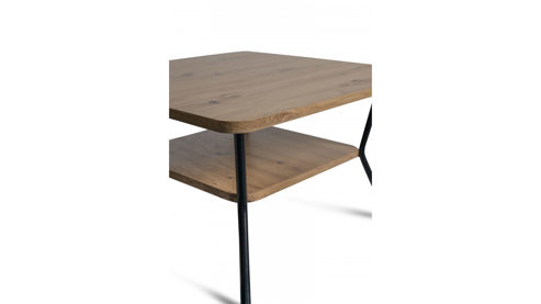 Couchtisch M2 kollektion aus MDF in Holzfarben Couchtisch Aurora 2 Artisaneiche & Schwarz - ca. 75 x 75 cm