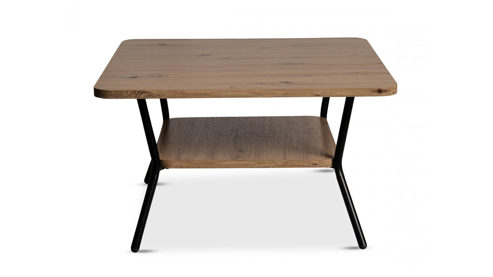 Couchtisch M2 kollektion aus MDF in Holzfarben Couchtisch Aurora 2 Artisaneiche & Schwarz - ca. 75 x 75 cm