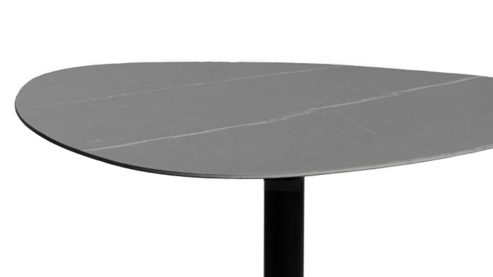 Couchtisch M2 kollektion aus Stein in Hellgrau Couchtisch Tokio 1 Hellgrau & Schwarz - ca. 40 x 35 cm