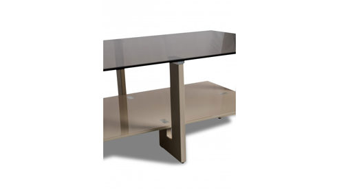 Couchtisch M2 kollektion aus Glas in Braun Couchtisch Napoli 2 Bronze & Cremweiß - ca. 100 x 60 cm