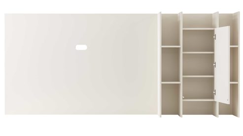 Paneel Interliving aus Holz in Beige Interliving Wohnzimmer Serie 2034 - Aufsatzregal beiger Lack & Eiche - zweiteilig, Länge ca. 270 cm