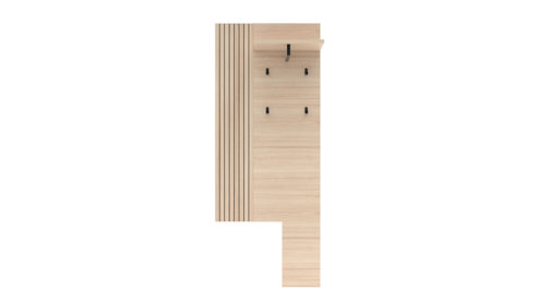 Garderoben-Set Innostyle aus Holz in Holzfarben Garderobenprogramm Pisa - Komplett-Set Basalt & Riva Eiche, Leistenoptik - vierteilig