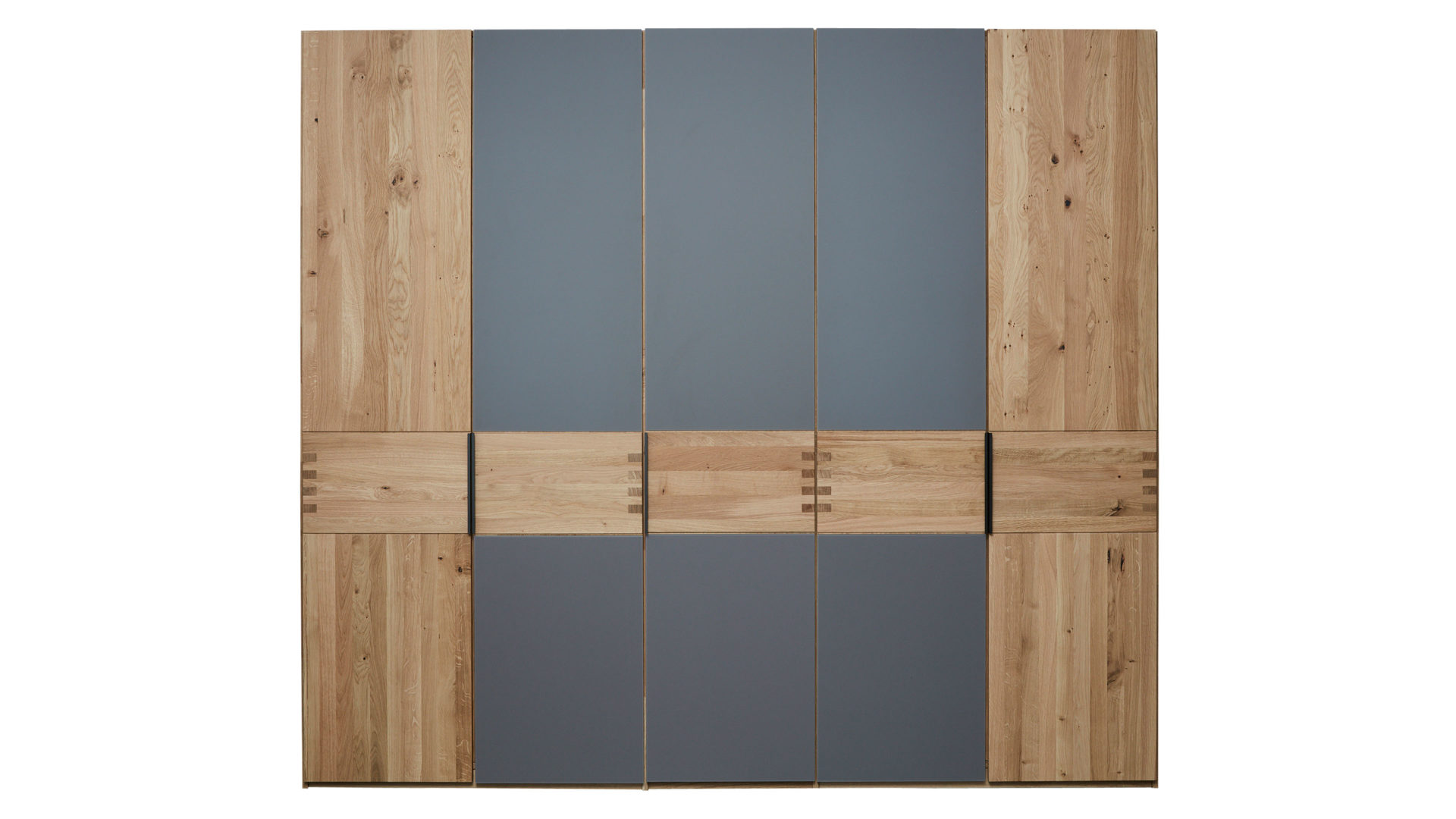 Komplettzimmer Interliving aus Holz in Holzfarben Interliving Schlafzimmer Serie 1015 – Komplettzimmer Wildeiche – vierteilig, fünftürig