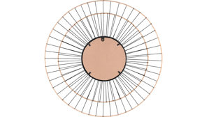 Spiegel Mirrors and more aus Spiegel in Schwarz Dekospiegel Kerstin Schwarz & Holzfarbig - Durchmesser ca. 80 cm