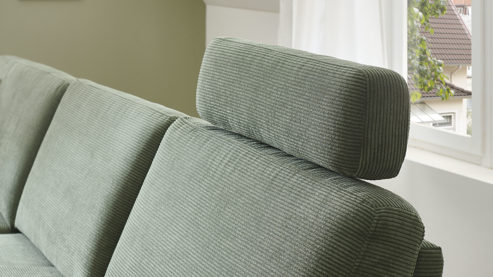 Kopfstütze SOFAkultur aus Stoff in Grün SOFAkultur Programm SK 239 - Kopfstütze olivgrüner Feincord