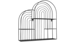 Wandregal Mirrors and more aus Metall in Schwarz Wandregal Ivy Schwarz - ca. 54 x 55 cm