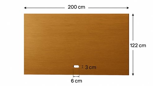 Paneel Interliving aus Holz in Holzfarben Interliving Wohnzimmer Serie 2034 - Wandpaneel Eiche - ca. 240 x 122 cm