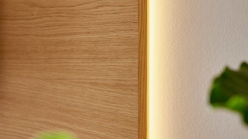 Paneel Interliving aus Holz in Holzfarben Interliving Wohnzimmer Serie 2034 - Wandpaneel Eiche - ca. 240 x 122 cm