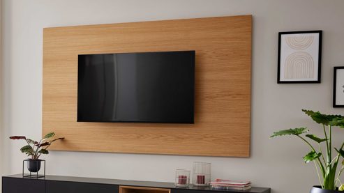 Paneel Interliving aus Holz in Holzfarben Interliving Wohnzimmer Serie 2034 - Wandpaneel Eiche - ca. 240 x 122 cm