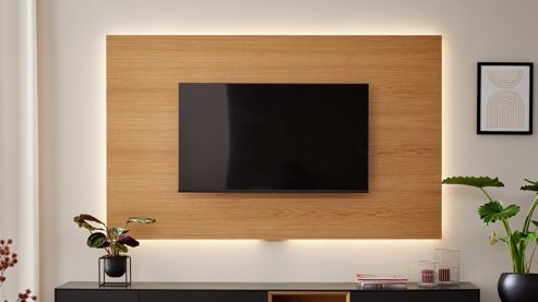 Paneel Interliving aus Holz in Holzfarben Interliving Wohnzimmer Serie 2034 - Wandpaneel Eiche - ca. 240 x 122 cm