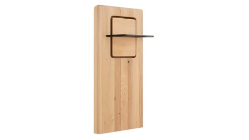 Bettgestell Interliving aus Holz in Grau Interliving Schlafzimmer Serie 1015 – Bettgestell mit Hängekonsolen sienafarbener Bezug Kano 9811,  Wildeiche – Liegefläche ca. 180 x 200 cm