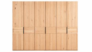 Kleiderschrank Interliving aus Holz in Holzfarben Interliving Schlafzimmer Serie 1015 – Kleiderschrank Wildeiche - sechs Türen, ca. 302 cm