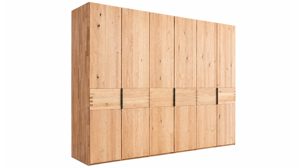 Komplettzimmer Interliving aus Holz in Holzfarben Interliving Schlafzimmer Serie 1015 – Komplettzimmer Wildeiche & Kopfteilpolster – sechstürig, Liegefläche 180 x 200 cm