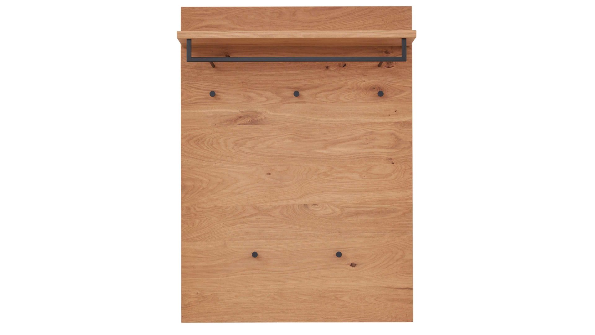 Wandgarderobe Interliving aus Holz in Holzfarben Interliving Garderoben Serie 6005 – Wandgarderobe Balkeneiche – ca. 80 x 109 cm