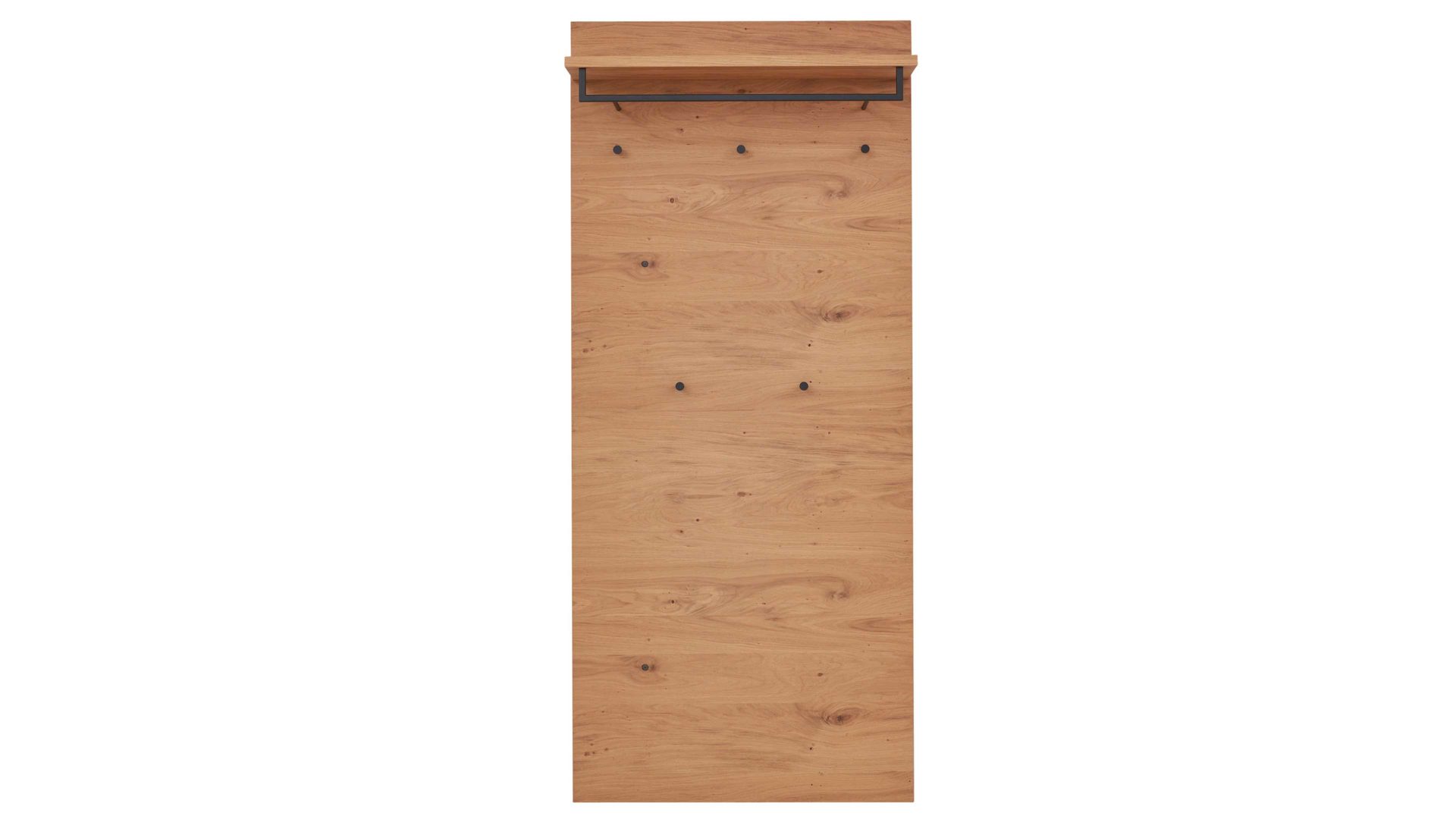 Wandgarderobe Interliving aus Holz in Holzfarben Interliving Garderoben Serie 6005 – Wandgarderobe 824 Eiche – ca. 80 x 183 cm